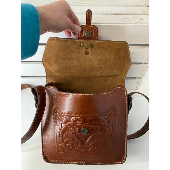 PATRICIA NASH SMALL EMBOSSED LEATHER CROSSBODY BAG - Picture 7 of 14